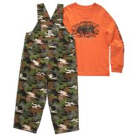 Carhartt CG8875 - Long-Sleeve T-Shirt and Canvas Printed Overall Set - Boys