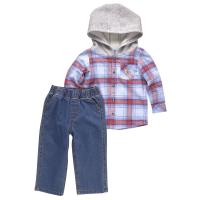 Carhartt CG8881 - Long-Sleeve Flannel Shirt and Denim Pant Set - Boys