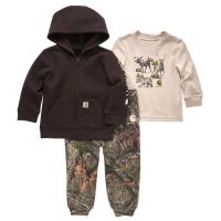 Carhartt CG8882 - Long-Sleeve T-Shirt, Fleece Jacket, and Camo Pant Set - Boys