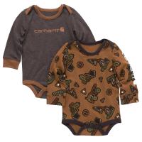 Carhartt CG8889 - Long-Sleeve Construction Bodysuit 2 Piece Set - Boys