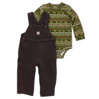 Carhartt CG8899 - Long-Sleeve Bodysuit and Quilted Overall Set - Boys