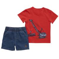 Carhartt CG8925 - Short-Sleeve T-Shirt and Stretch Denim Short Set - Boys