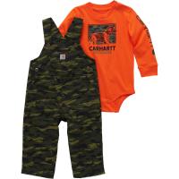 Carhartt CG8940 - Long-Sleeve Bodysuit and Canvas Printed Overall Set - Boys