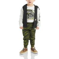 Carhartt CG8947 - Long-Sleeve T-Shirt, Fleece Jacket and Camo Pant Set - Boys