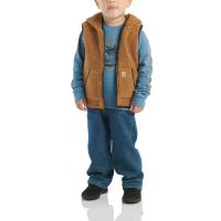 Carhartt CG8951 - Long-Sleeve T-Shirt, Sherpa Vest, and Denim Pant Set - Boys