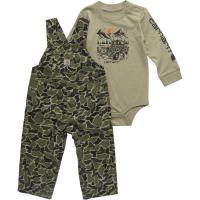 Carhartt CG8991 - Long-Sleeve Bodysuit and Camo Overall Set - Boys