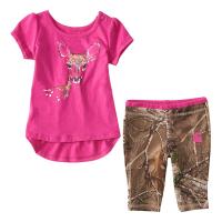 Carhartt CG9688 - Watercolor Deer Capri Set - Girls