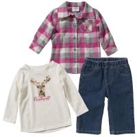 Carhartt CG9742 - 3-Piece Flannel Shirt Set - Girls