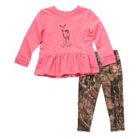 Carhartt CG9762 - Long Sleeve Graphic Tunic and Camo Legging Set - Girls