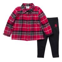 Carhartt CG9775 - Flannel Long Sleeve Button Down Shirt and Legging Set - Girls