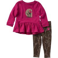 Carhartt CG9799 - Long-Sleeve Deer Family Shirt and Camo Legging Set - Girls
