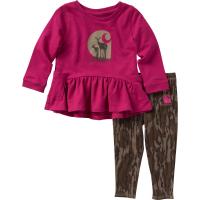 Carhartt CG9800 - Long-Sleeve Deer Family Shirt and Camo Legging Set - Girls