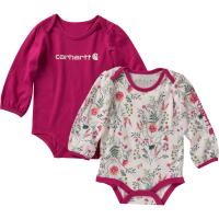 Carhartt CG9809 - Long-Sleeve Wildflower Print Bodysuit Set - Girls