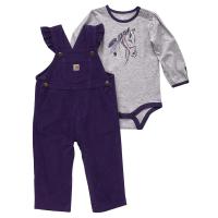 Carhartt CG9862 - Long-Sleeve Bodysuit and Corduroy Overall 2-Piece Set - Girls