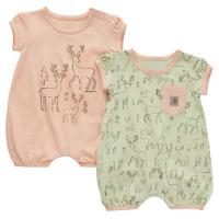 Carhartt CG9879 - Short-Sleeve Deer Romper Set - Girls