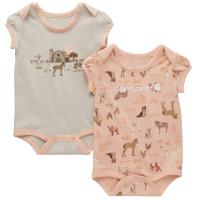 Carhartt CG9881 - Short-Sleeve Farm Print Bodysuit Set - Girls