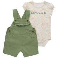 Carhartt CG9887 - Short-Sleeve Bodysuit and Canvas Shortall Set - Girls