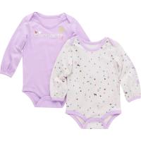 Carhartt CG9895 - Long-Sleeve Farm Print Bodysuit Set - Girls