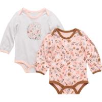 Carhartt CG9896 - Long-Sleeve Floral Print Bodysuit Set - Girls