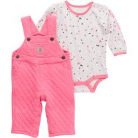 Carhartt CG9903 - Long-Sleeve Printed Bodysuit and Quilted Overall - Girls