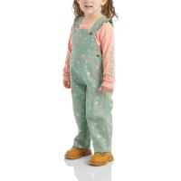 Carhartt CG9905 - Long-Sleeve T-Shirt and Ruffle Trim Canvas Overall Set - Girls