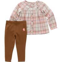 Carhartt CG9908 - Long-Sleeve Flannel Top and Legging Set - Girls