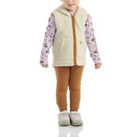 Carhartt CG9911 - Long-Sleeve Horse Print T-Shirt, Sherpa Vest, and Legging Set - Girls