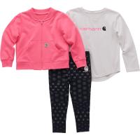 Carhartt CG9916 - French Terry Bomber Jacket, Logo T-Shirt, & Legging Set - Girls