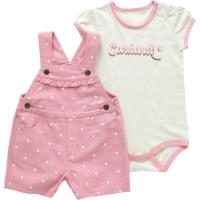 Carhartt CG9930 - Short-Sleeve Bodysuit and Canvas Shortall Set - Girls