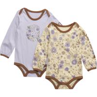 Carhartt CG9941 - Long-Sleeve Floral Print Bodysuit 2-Piece - Girls