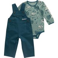 Carhartt CG9946 - Long-Sleeve Bodysuit and Canvas Overall Set - Girls