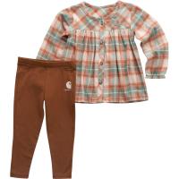 Carhartt CG9953 - Long-Sleeve Flannel Top and Legging Set - Girls