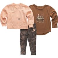 Carhartt CG9957 - French Terry Bomber Jacket, T-Shirt and Legging Set - Girls