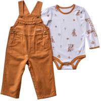Carhartt CG9985 - Long-Sleeve Highland Bodysuit Canvas Overall Set - Girls