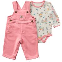 Carhartt CG9991 - Long-Sleeve Bodysuit and Fleece Overall Set - Girls