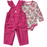 Carhartt CG9992 - Long-Sleeve Bodysuit and Corduroy Overall Set - Girls
