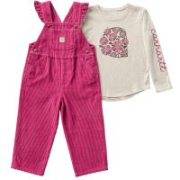 Carhartt CG9993 - Long-Sleeve T-Shirt and Corduroy Overall Set - Girls