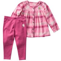 Carhartt CG9998 - Long-Sleeve Flannel Top and Legging Set - Girls