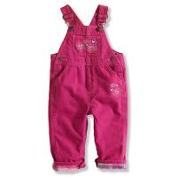 Carhartt CM9617 - Washed Flannel Lined Canvas Bib Overall - Girls