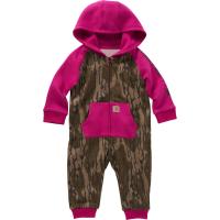 Carhartt CM9715 - Long-Sleeve Fleece Zip-Front Hooded Camo Coverall - Girls