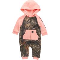 Carhartt CM9753 - Long-Sleeve Fleece Zip-Front Hooded Camo Coverall - Girls