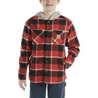 Carhartt CP8581 - Long-Sleeve Flannel Snap-Front Hooded Shirt Jac - Boys