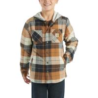 Carhartt CP8584 - Long-Sleeve Flannel Button-Down Hooded Shirt Jac - Boys