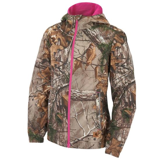 Carhartt CP9522 - Camo Packable Rain Jacket - Girls | Dungarees