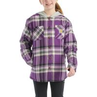 Carhartt CP9580 - Long-Sleeve Flannel Snap-Front Hooded Shirt Jac - Girls