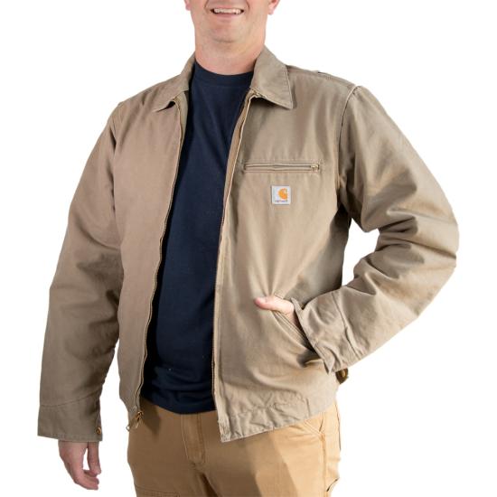 Carhartt EJ097 - Sandstone Tailored Fit Detroit Jacket - Blanket Lined ...