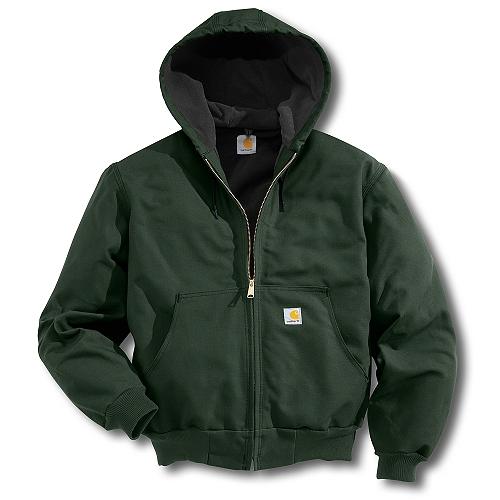 Dark Green Carhartt J158 Front View