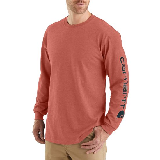 red carhartt long sleeve shirt