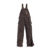 Carhartt R61 - Men's Sandstone Zip-To-Thigh Bib Overall/Quilt Lined