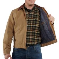 Carhartt RNJ001 - Detroit Naturally Worn Duck Jacket - Blanket Lined